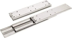 Sugatsune - 12" Slide Length, 12.56" Travel Length, Stainless Steel Ball Bearing Slide SSR-10 - 7/8" Wide, 2-3/4" High, 600 Lb Capacity at Full Extension, Satin Finish - Americas Industrial Supply