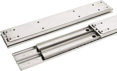 Sugatsune - 16" Slide Length, 16.56" Travel Length, Stainless Steel Ball Bearing Slide SSR-10 - 7/8" Wide, 2-3/4" High, 571 Lb Capacity at Full Extension, Satin Finish - Americas Industrial Supply