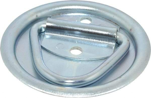 Made in USA - Zinc Finish Trap Door Ring - 3/8" High x 3-1/2" Wide - Americas Industrial Supply