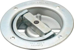 Made in USA - Zinc Finish Trap Door Ring - 1-1/8" High x 6-5/16" Wide - Americas Industrial Supply