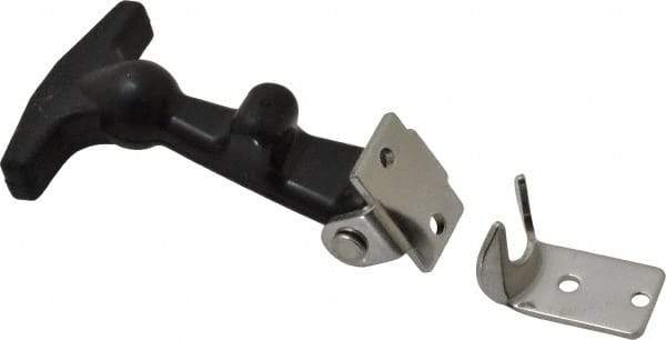 Value Collection - 2" Long x 1-27/32" Wide x 7/8" High, Hood Latch - Rubber & Steel, with Black Finish - Americas Industrial Supply