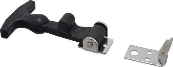 Value Collection - 5-3/8" Long x 3-1/8" Wide x 1-3/8" High, Hood Latch - Rubber & Steel, with Black Finish - Americas Industrial Supply