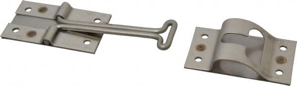 Made in USA - 5-1/2" Long Stainless Door Holder - 4" Stem Length - Americas Industrial Supply