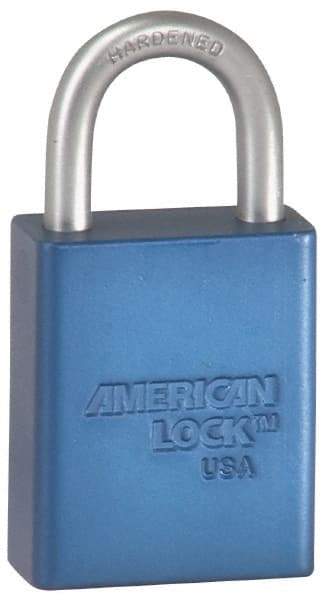 American Lock - Keyed Alike Conductive Lockout Padlock - 3" Shackle Clearance, 1/4" Shackle Diam, 1.8" Body Height x 1-1/2" Body Width, Green, 5 Pins - Americas Industrial Supply
