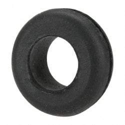Made in USA - 5/8" OD, 7/32" Thick Flexible Grommet - Rubber, 7/16" Slot Diam x 1/32" Slot Width - Americas Industrial Supply