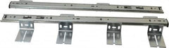 Knape & Vogt - 18" Slide Length, Chrome Variable-Height Pencil Drawer Slide - 3/4" Wide - Americas Industrial Supply