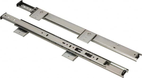 Knape & Vogt - 16" Slide Length, Chrome Variable-Height Keyboard Slide - Chrome Finish - Americas Industrial Supply