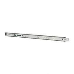 Knape & Vogt - 22" Slide Length, 16.5" Travel Length, Chrome Drawer Slide - Chrome Finish - Americas Industrial Supply