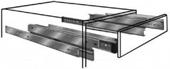 Knape & Vogt - 28" Slide Length, Chrome Drawer Slide - 30" Wide, Chrome Finish - Americas Industrial Supply