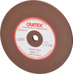 Cratex - 6" Diam x 1/2" Hole x 1/4" Thick, Surface Grinding Wheel - Silicon Carbide, Fine Grade, 3,600 Max RPM, Rubber Bond, No Recess - Americas Industrial Supply