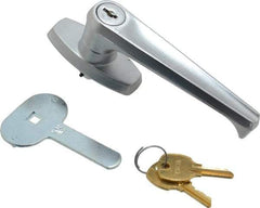 Made in USA - Locking Handle Latch - Polished Chrome Plated - Americas Industrial Supply