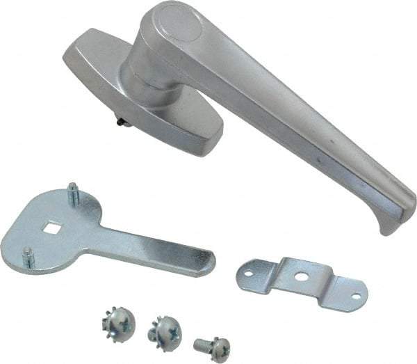 Made in USA - Nonlocking Handle Latch - Polished Chrome Plated - Americas Industrial Supply