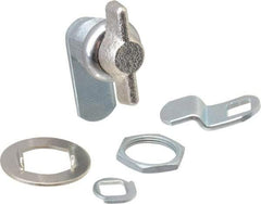 Made in USA - 5/16" Max Thickness, Thumb Turn Panel - Zinc Die Cast Coated - Americas Industrial Supply