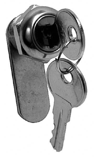 Made in USA - 15/16" Max Thickness, Standard Cam Lock - Polished Brass Finish - Americas Industrial Supply