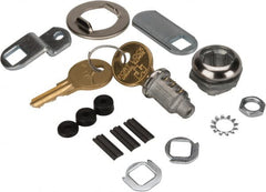 Made in USA - 5/32" Max Thickness, Standard Cam Lock - Stainless Steel Finish - Americas Industrial Supply