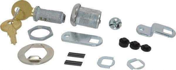 Made in USA - 21/32" Max Thickness, Standard Cam Lock - Stainless Steel Finish - Americas Industrial Supply