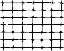 Utility Fence; Type: Utility Fences; Breaking Load Machine Direction (Ft/Lb): 450; Breaking Load Tranverse Direction (Ft/Lb): 610; Mesh Size: 1-3/4 x 1-3/4; Width (Feet): 15; Length (Feet): 330; Color: Black; Material: Polypropylene; Material: Polypropyle