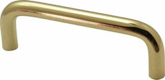 Value Collection - Pulls - Bright Brass Finish, Brass, 3" Center to Center - Americas Industrial Supply