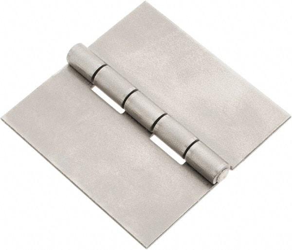 Made in USA - 3" Wide x 0.078" Thick, Blank Butt Hinge - Steel, Plain Finish - Americas Industrial Supply