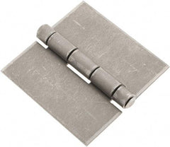 Made in USA - 3" Wide x 0.09" Thick, Blank Butt Hinge - Steel, Plain Finish - Americas Industrial Supply