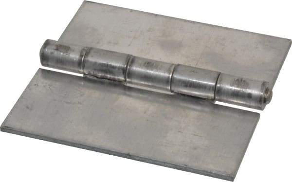 Made in USA - 4" Wide x 1/8" Thick, Blank Butt Hinge - Aluminum, Plain Finish - Americas Industrial Supply