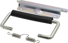 Value Collection - Full Plate Chest Handle with 90° Stop - 5-1/4" Wide x 3-1/4" High, Zinc Plated - Americas Industrial Supply