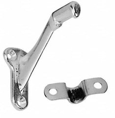 National Mfg. - Bright Brass Coated, Handrail Bracket - 2-1/4" Long, 2-29/32" High, 1-23/64" Wide - Americas Industrial Supply