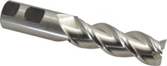 Cleveland - 1", 3" LOC, 1" Shank Diam, 5-1/2" OAL, 3 Flute, Powdered Metal Square End Mill - Single End, Uncoated, Spiral Flute, 42° Helix, Centercutting, Right Hand Cut, Right Hand Flute, Series PM-539R - Americas Industrial Supply