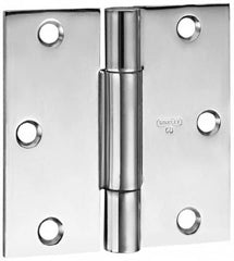 Stanley - 4-1/2" Long x 4-1/2" Wide Steel Full Mortise Commercial Hinge - Americas Industrial Supply