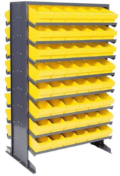 Quantum Storage - 800 Lb Capacity, 24" Deep x 36" Wide x 60" High, Steel Pick Rack - 2 Sides, 96 Red Polystyrene Bins - Americas Industrial Supply