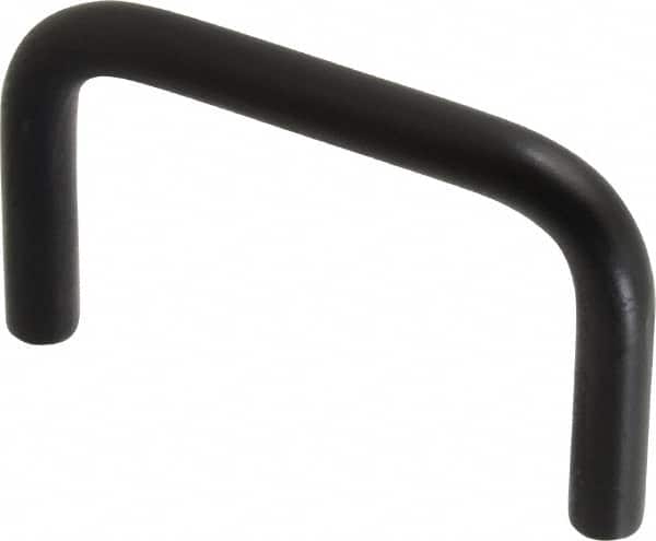 Electro Hardware - Round Handle - Black Coated, Aluminum, 2" Center to Center - Americas Industrial Supply