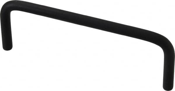 Electro Hardware - Round Handle - Black Coated, Aluminum, 4" Center to Center - Americas Industrial Supply