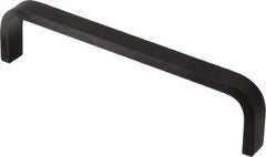 Electro Hardware - 1-1/2" High Rectangular Handle - Black Coated, Aluminum, 6" Center to Center - Americas Industrial Supply