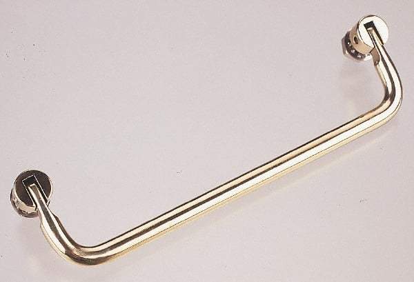 Electro Hardware - Fold Down Handle - Nickel Plated, Brass, 6" Center to Center - Americas Industrial Supply