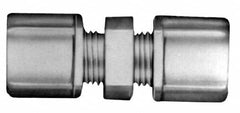 Made in USA - 1/2" Tube OD, Acetal/Celcon Plastic Compression Tube Union - 220°F Max, Plastic Grip - Americas Industrial Supply