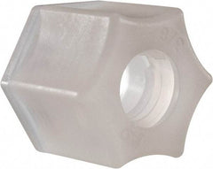 Made in USA - 3/8" Tube OD, Kynar Plastic Compression Tube Compression Nut - 275°F Max, Plastic Grip - Americas Industrial Supply