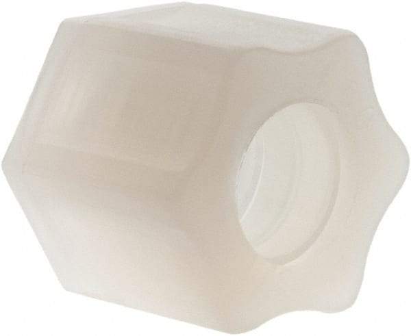 Made in USA - 1/2" Tube OD, Kynar Plastic Compression Tube Compression Nut - 275°F Max, Plastic Grip - Americas Industrial Supply