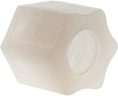 Made in USA - 1/2" Tube OD, Kynar Plastic Compression Tube Compression Nut - 275°F Max, Plastic Grip - Americas Industrial Supply