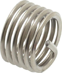 Heli-Coil - M12x1.50 Metric Fine, 12mm OAL, Free Running Helical Insert - 6 Free Coils, Tanged, 304 Stainless Steel, Bright Finish, 1D Insert Length - Exact Industrial Supply