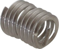 Heli-Coil - Single Insert, M2.5x0.45 Metric Coarse, 2D, Stainless Steel Screw Locking Insert - 8-1/8 Free Coils, 5mm Overall Length, 3.2 to 3.7mm Outside Diameter, with Tang, Bright Finish, 304 Material Grade - Exact Industrial Supply