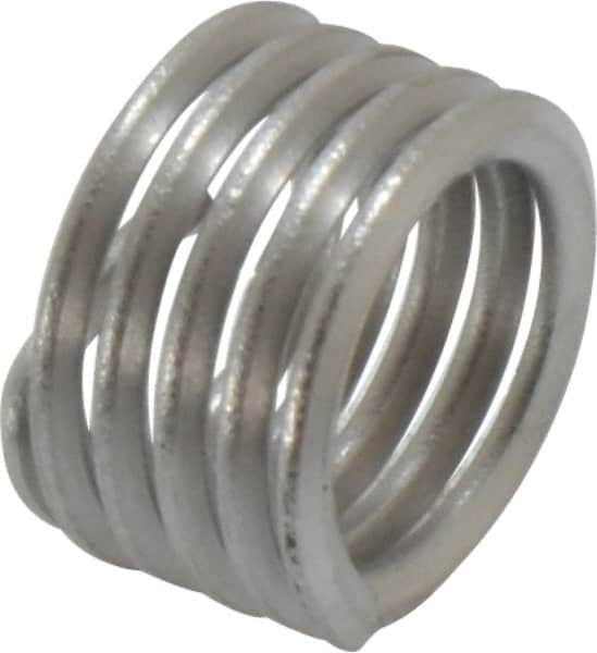 Heli-Coil - 1/2-13 UNC, 1/2" OAL, Free Running Helical Insert - 4-7/8 Free Coils, Tanged, Stainless Steel, 1D Insert Length - Americas Industrial Supply