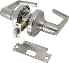Yale - Grade 2 Passage Lever Lockset - 2-3/4" Back Set, 6 Pin Para Keyway Cylinder, US26D/Satin Chrome Plated Finish - Americas Industrial Supply