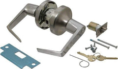 Yale - Grade 2 Storeroom Lever Lockset - 2-3/4" Back Set, 6 Pin Para Keyway Cylinder, US26D/Satin Chrome Plated Finish - Americas Industrial Supply