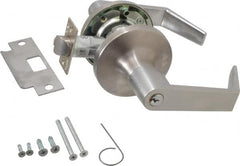 Yale - Grade 1 Storeroom Lever Lockset - 2-3/4" Back Set, 6 Pin Para Keyway Cylinder, US26D/Satin Chrome Plated Finish - Americas Industrial Supply