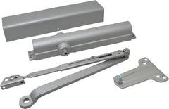 Norton Door Closers - Push & Pull Side Mount, Multi Size Closer Power Operated Damper - Aluminum Finish - Americas Industrial Supply
