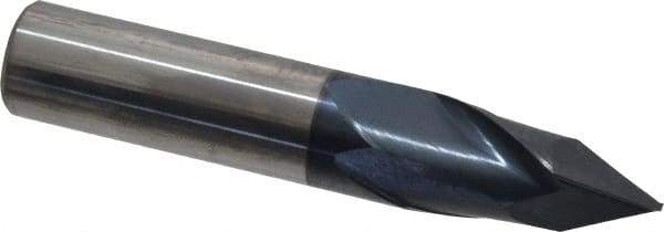 Melin Tool - 5/8" Diam, 1-1/4" LOC, 2 Flute, 60° Point Angle, Solid Carbide Drill Mill - AlTiN Finish, 3-1/2" OAL, 5/8" Shank Diam - Americas Industrial Supply