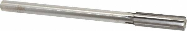 Made in USA - 0.665" Carbide-Tipped 6 Flute Chucking Reamer - Straight Flute, 9/16" Straight Shank, 2-1/4" Flute Length, 9" OAL - Americas Industrial Supply