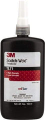 3M - 250 mL, Red, High Strength Liquid Threadlocker - Series TL71, 24 hr Full Cure Time, Hand Tool, Heat Removal - Americas Industrial Supply