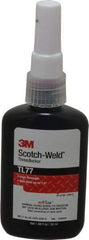 3M - 50 mL Bottle, Red, High Strength Liquid Threadlocker - Series TL77, 24 hr Full Cure Time, Hand Tool, Heat Removal - Americas Industrial Supply