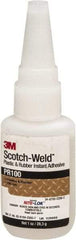 3M - 1 oz Bottle Clear Instant Adhesive - Series PR100, 10 to 30 sec Working Time, 24 hr Full Cure Time, Bonds to Cardboard, Ceramic, Fabric, Fiberglass, Foam, Glass, Leather, Metal, Paper, Plastic, Rubber, Vinyl & Wood - Americas Industrial Supply